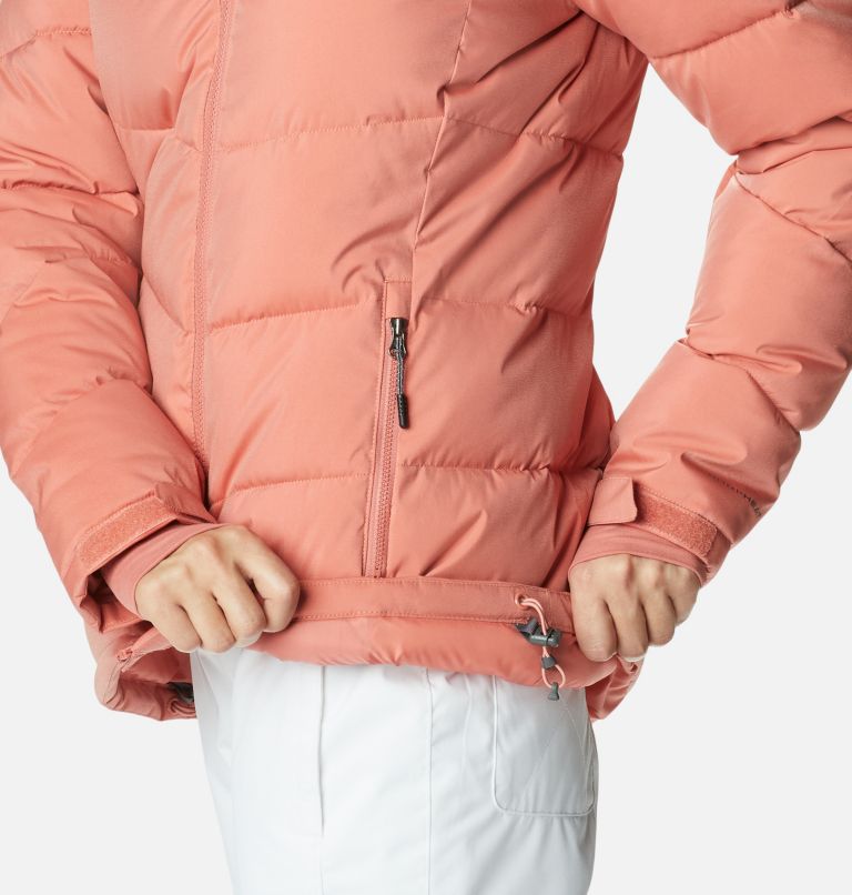 Women's Abbott Peak Insulated Waterproof Ski Jacket, Color: Dark Coral Sheen, image 12