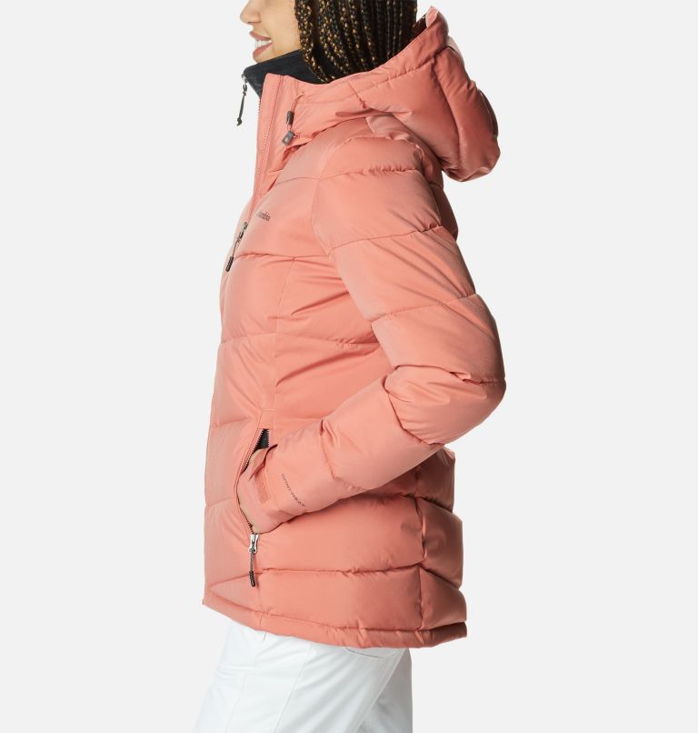 Thumbnail: Women's Abbott Peak Insulated Waterproof Ski Jacket, Color: Dark Coral Sheen, image 3