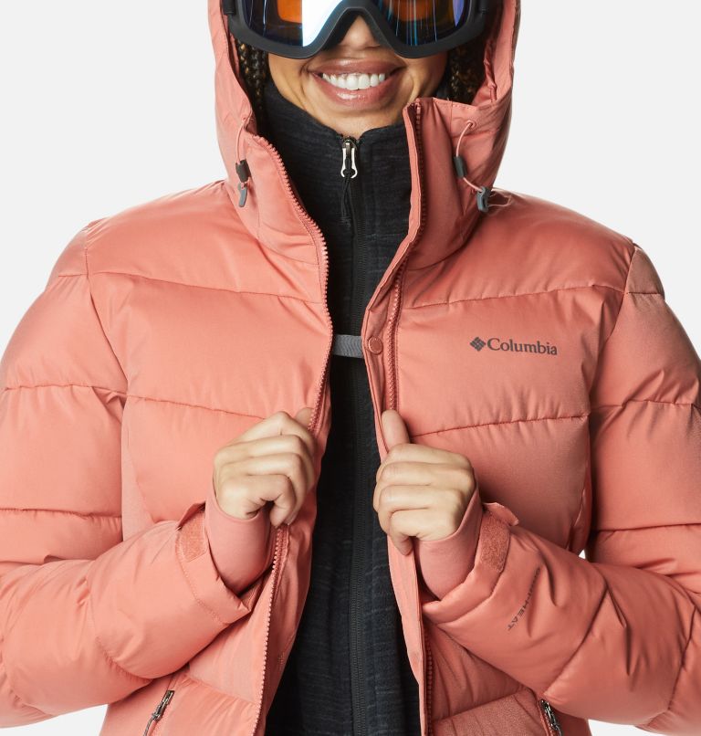 Thumbnail: Women's Abbott Peak Insulated Waterproof Ski Jacket, Color: Dark Coral Sheen, image 8