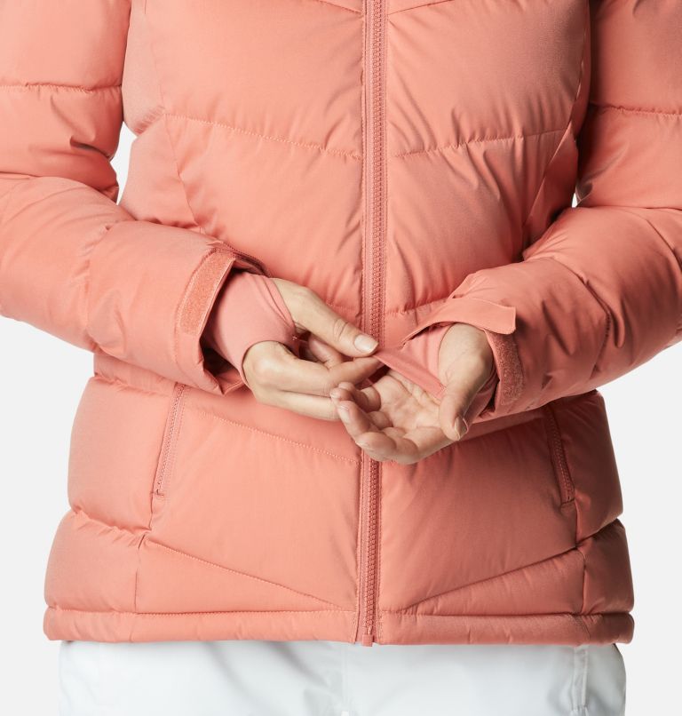 Thumbnail: Women's Abbott Peak Insulated Waterproof Ski Jacket, Color: Dark Coral Sheen, image 10