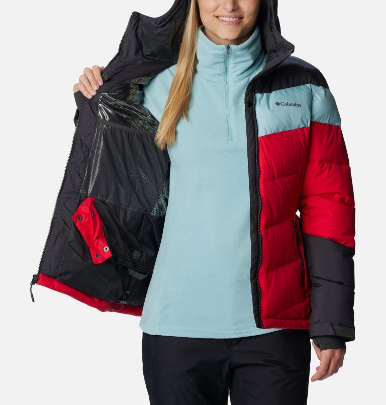 Veste de ski Imperméable  isolée Abbott Peak femme, Color: Red Lily, Shark, Aqua Haze, image 5