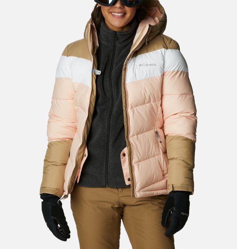 Women's Abbott Peak Insulated Jacket, Color: Peach Blossom, White, Beach, image 13