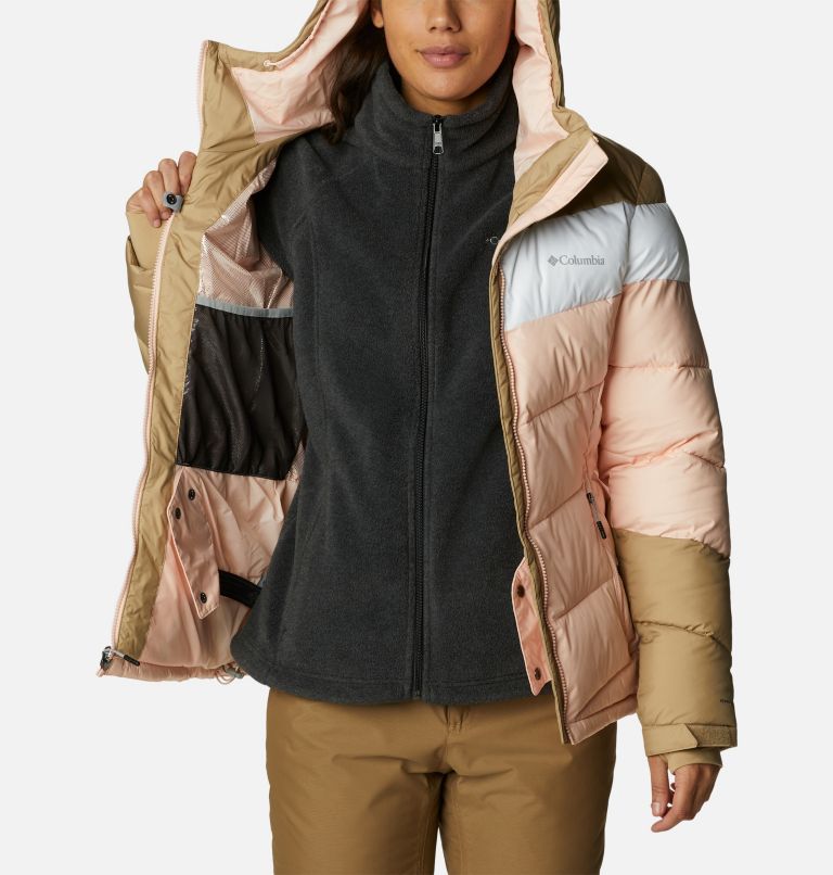 Women's Abbott Peak Insulated Jacket, Color: Peach Blossom, White, Beach, image 5