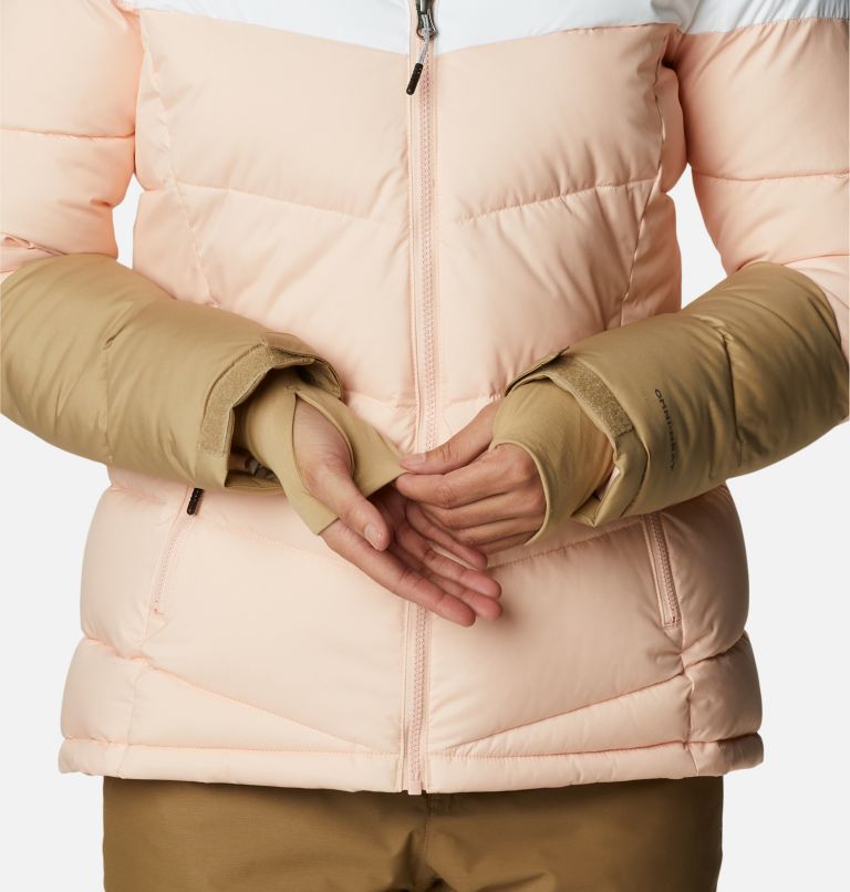 Women's Abbott Peak Insulated Jacket, Color: Peach Blossom, White, Beach, image 9