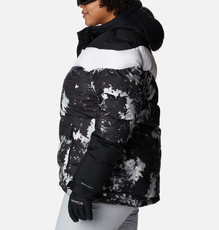 Women's Abbott Peak Insulated Jacket - Plus Size, Color: White Lookup Print, Black, White, image 3