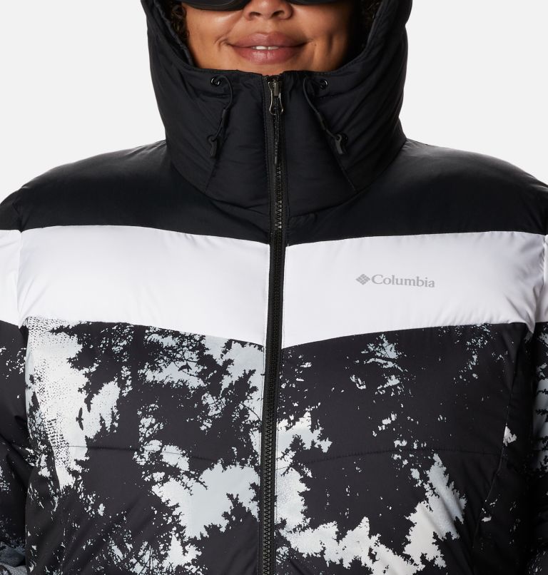 Women's Abbott Peak Insulated Jacket - Plus Size, Color: White Lookup Print, Black, White, image 4