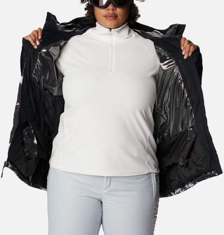 Thumbnail: Women's Abbott Peak Insulated Jacket - Plus Size, Color: White Lookup Print, Black, White, image 5