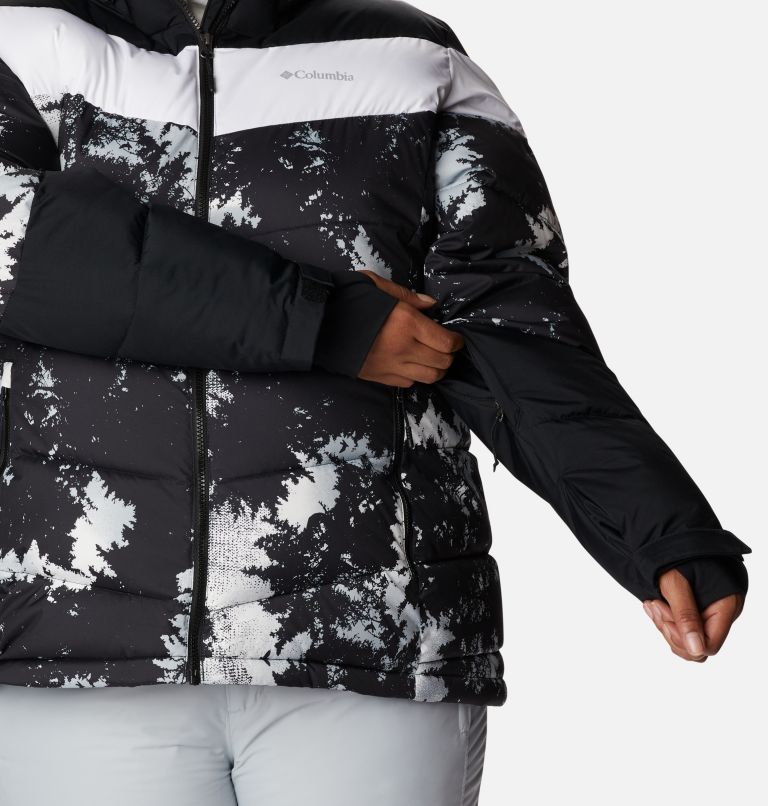 Thumbnail: Women's Abbott Peak Insulated Jacket - Plus Size, Color: White Lookup Print, Black, White, image 6