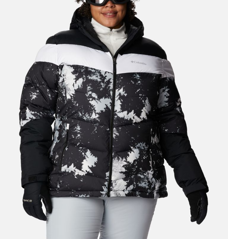 Women's Abbott Peak Insulated Jacket - Plus Size, Color: White Lookup Print, Black, White, image 1
