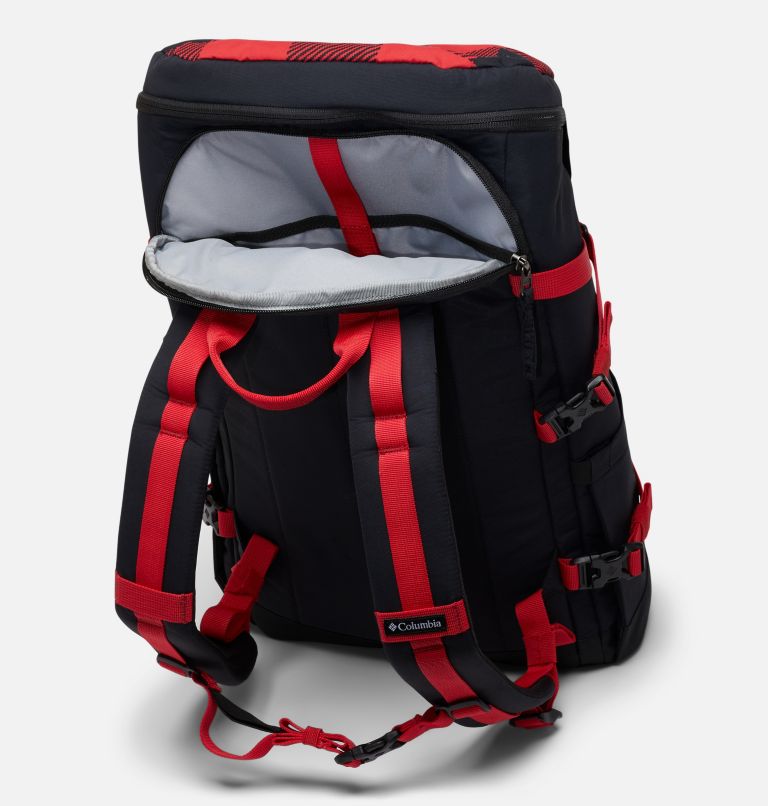 Falmouth 24L Backpack | 613 | O/S, Color: Mountain Red Check Print, Black, image 3