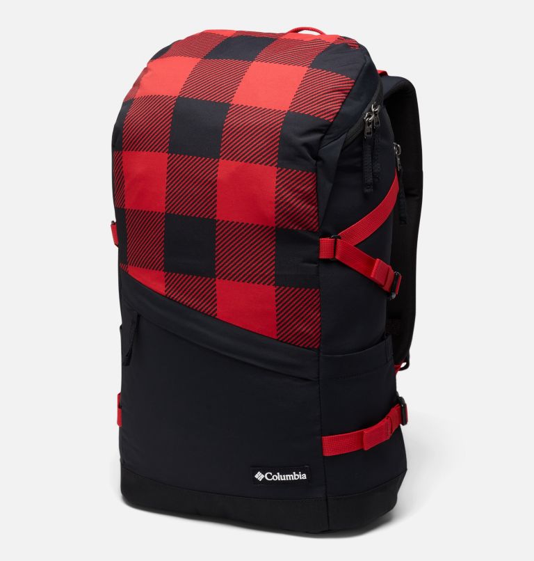 Falmouth 24L Backpack | 613 | O/S, Color: Mountain Red Check Print, Black, image 1