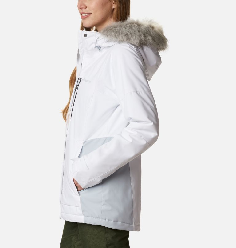 Thumbnail: Women's Ava Alpine Waterproof Ski Jacket, Color: White, Cirrus Grey, image 3