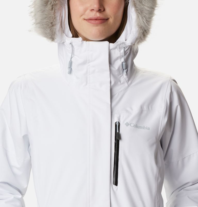 Women's Ava Alpine Waterproof Ski Jacket, Color: White, Cirrus Grey, image 4