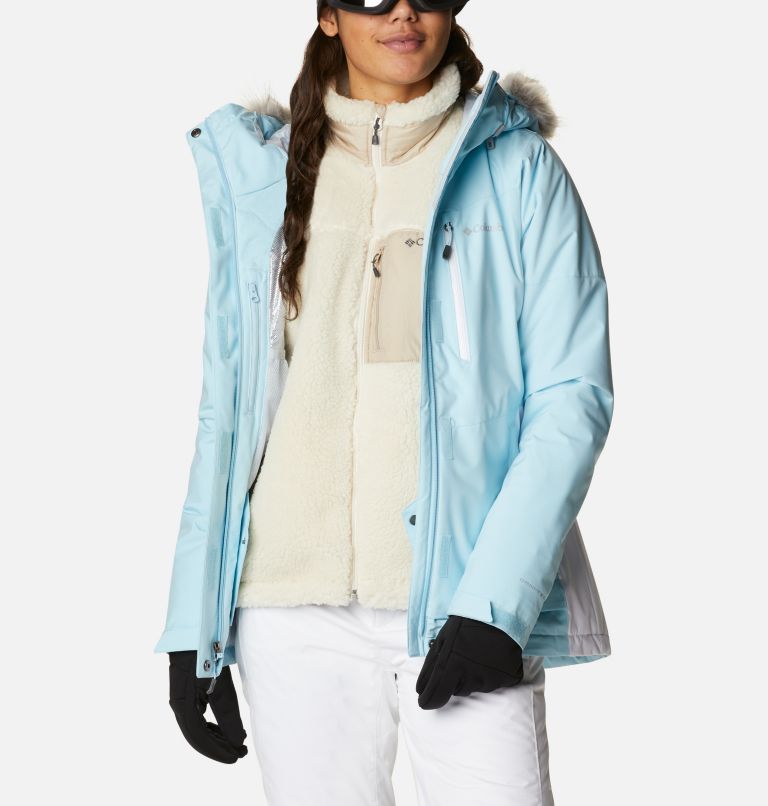 Women's Ava Alpine Insulated Jacket, Color: Spring Blue, White, image 9