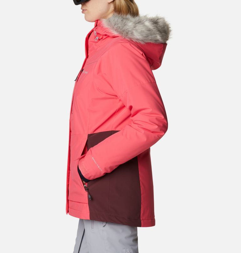 Women's Ava Alpine Insulated Jacket, Color: Bright Geranium, Malbec, image 3