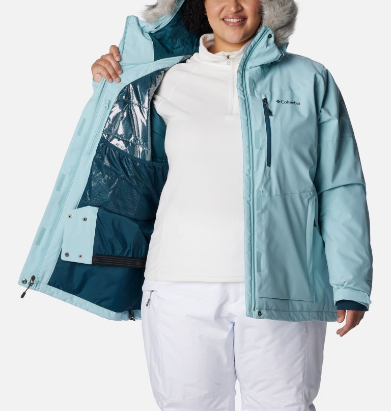 Thumbnail: Women's Ava Alpine Insulated Jacket - Plus Size, Color: Aqua Haze, image 5