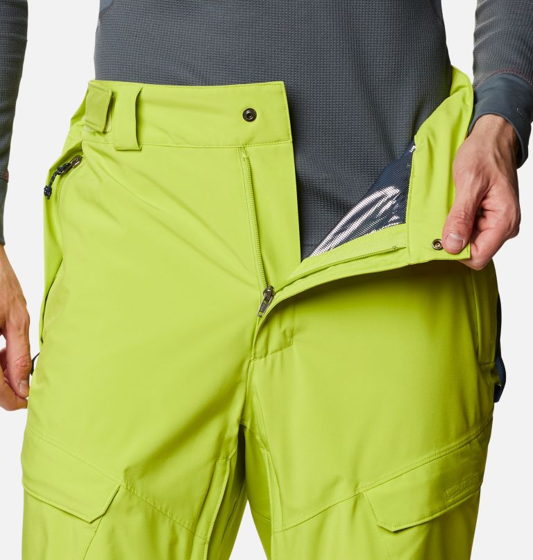 Men's Powder Stash Ski Pant, Color: Bright Chartreuse, image 5
