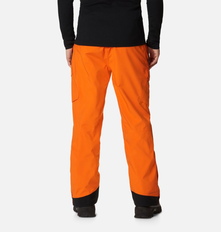 Men's Powder Stash Ski Pants, Color: Bright Orange, image 2