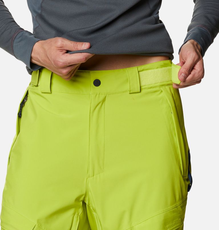 Thumbnail: Men's Powder Stash Pants - Big, Color: Bright Chartreuse, image 4