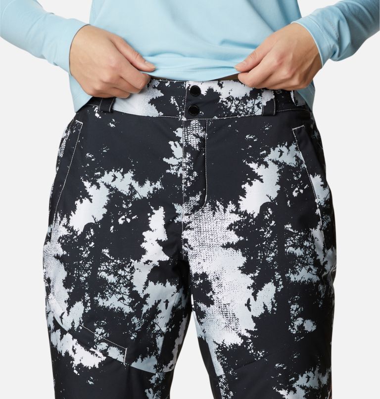 Women's Kick Turner Insulated Ski Pants, Color: White Lookup Print, image 4