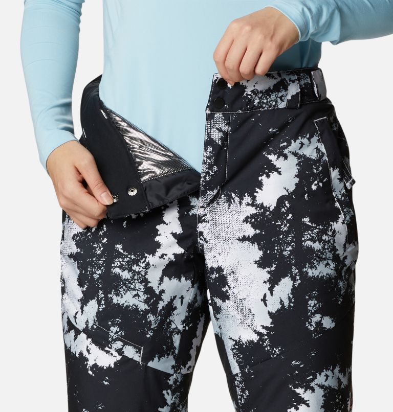 Women's Kick Turner Insulated Pants, Color: White Lookup Print, image 6
