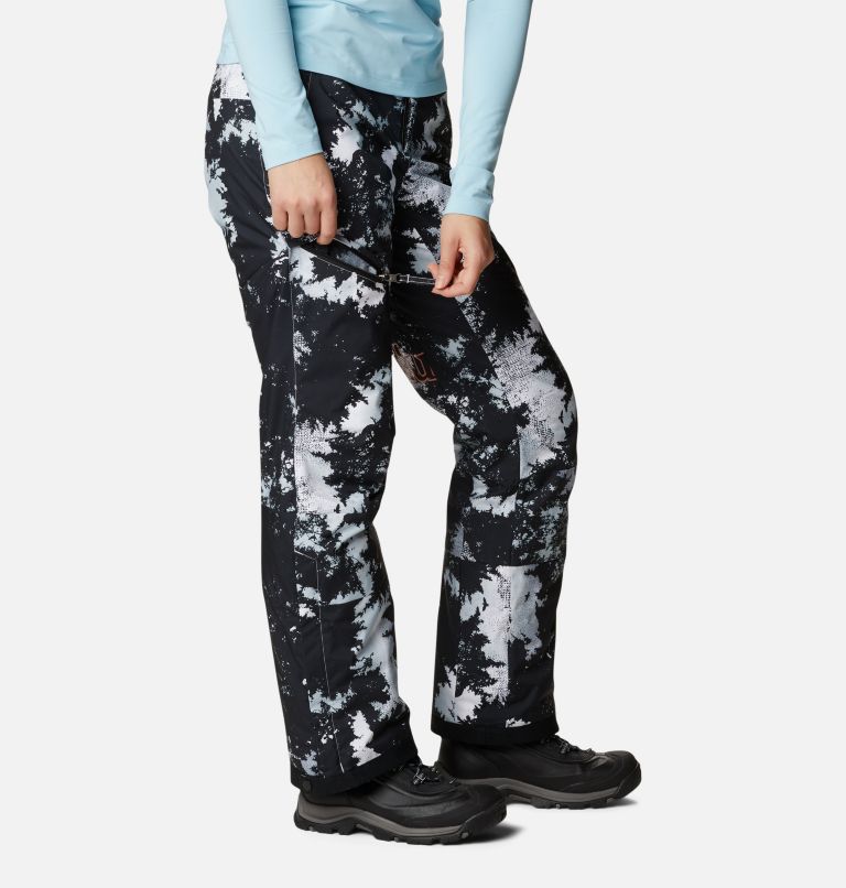 Women's Kick Turner Insulated Ski Pants, Color: White Lookup Print, image 10