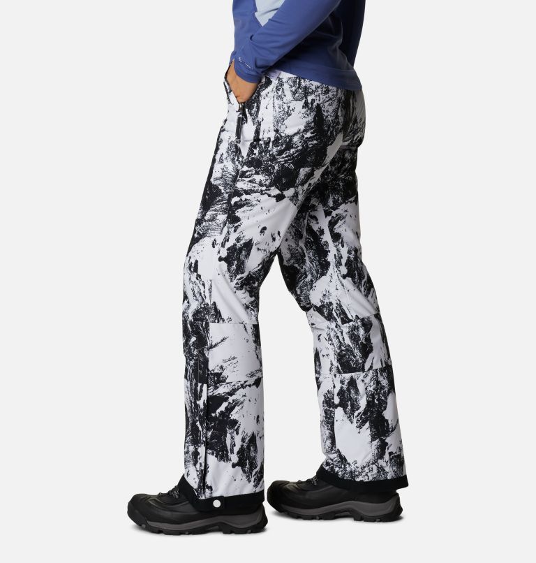 Women's Kick Turner Insulated Ski Pant, Color: White Berg Print, image 3