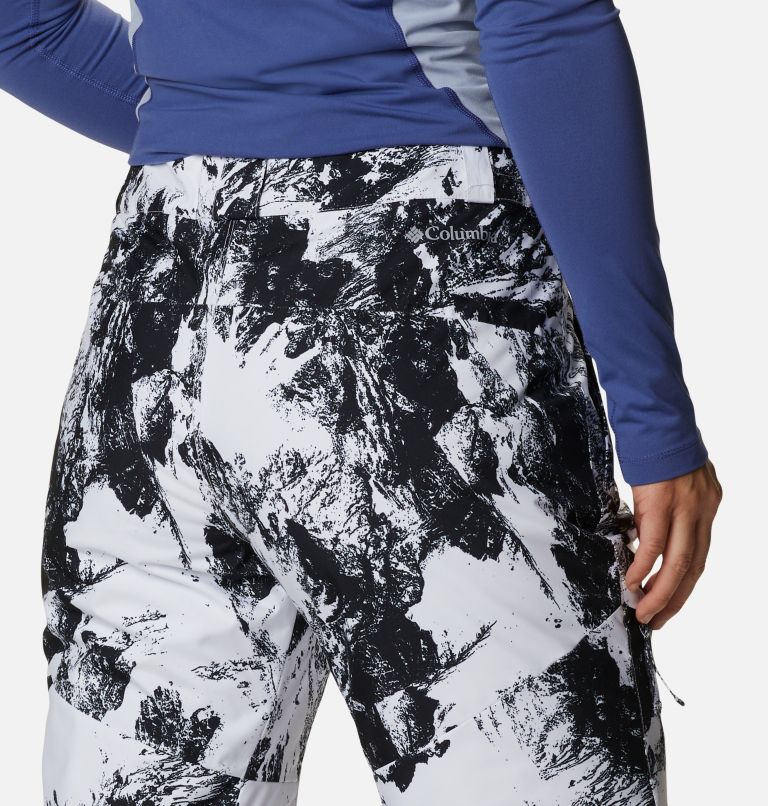 Women's Kick Turner Insulated Ski Pant, Color: White Berg Print, image 5