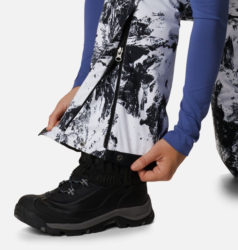 Women's Kick Turner Insulated Ski Pant, Color: White Berg Print, image 9