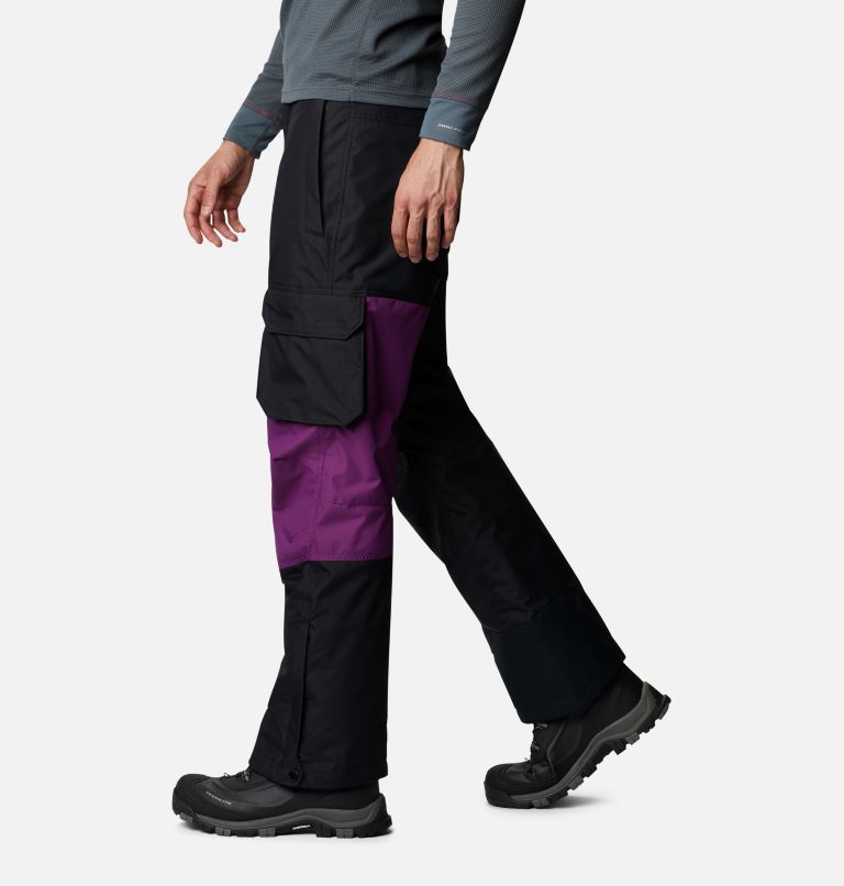 Men's Hero Snow Ski Pant, Color: Black, Plum, image 3