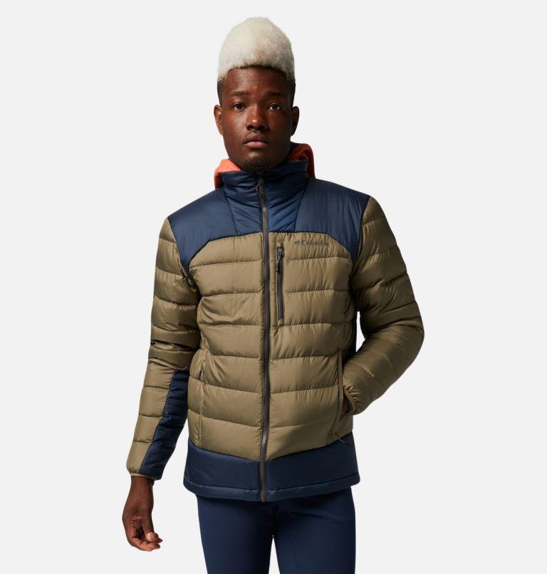 Manteau en duvet Autumn Park pour homme, Color: Stone Green, Collegiate Navy, image 1