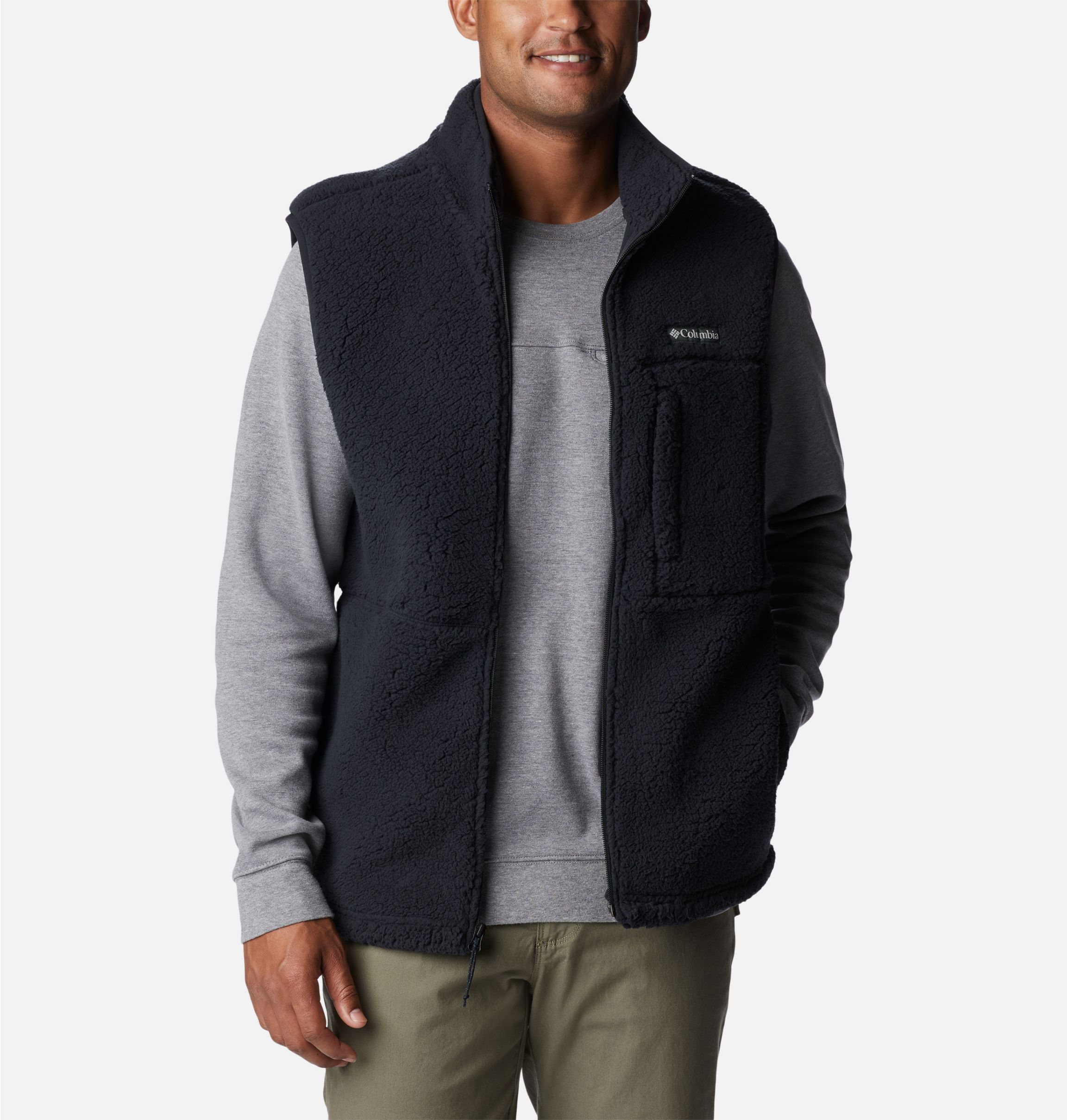 Mens sherpa shop fleece vest