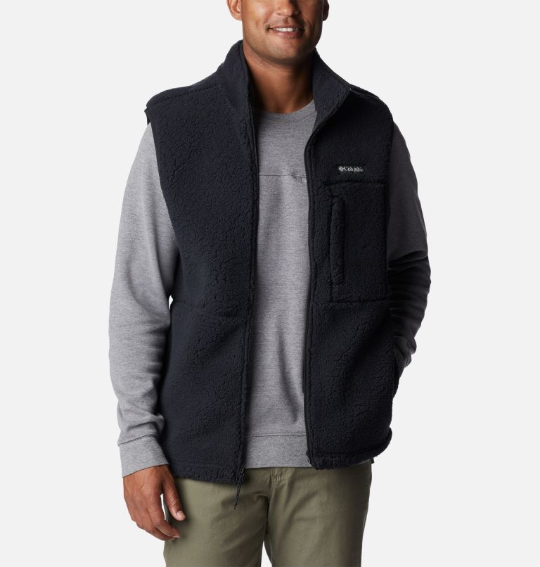 Thumbnail: Men's Mountainside Sherpa Fleece Vest, Color: Black, image 6