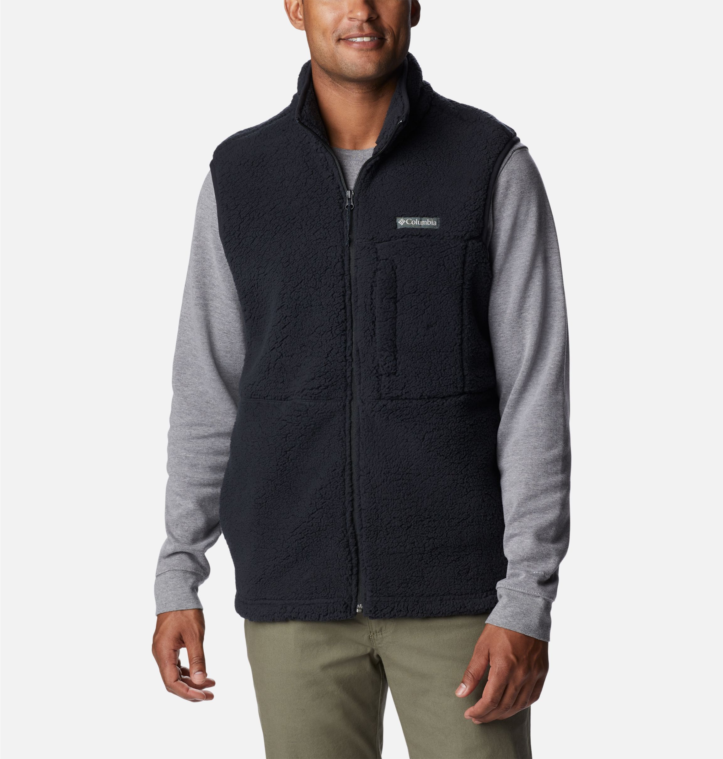 Men's retro store pile fleece vest