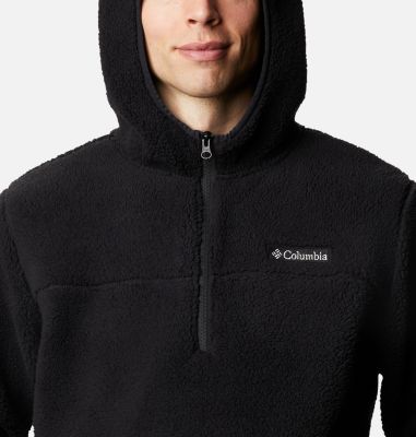 mens pullover sherpa hoodie