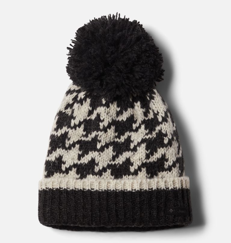 Pine Street Pom Pom Beanie | 010 | O/S, Color: Black Houndstooth, image 1