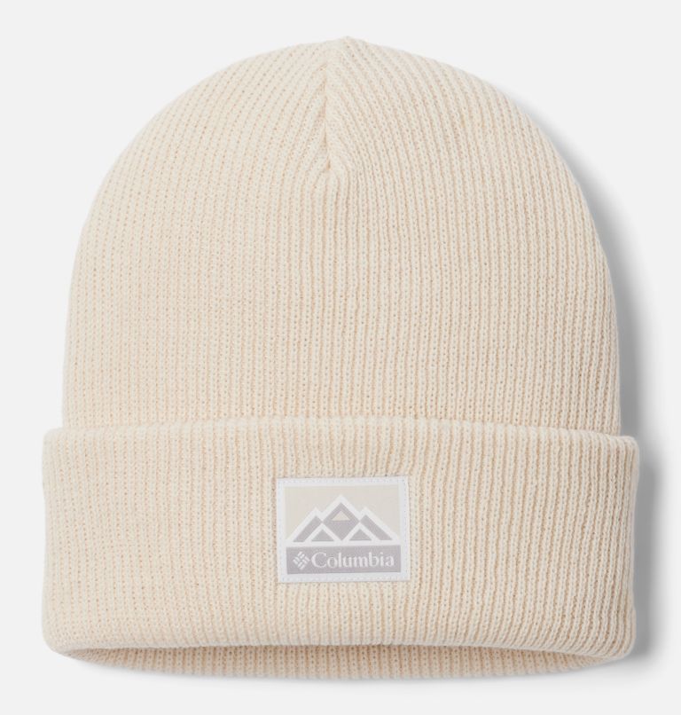 Whirlibird Cuffed Beanie, Color: Chalk, Mountains, image 1