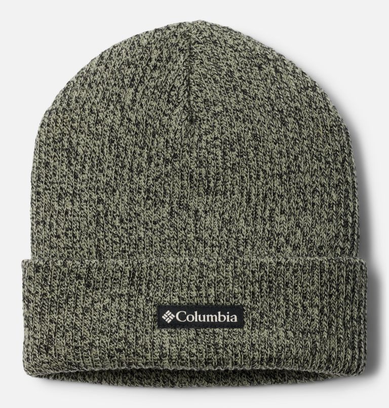 Whirlibird Cuffed Beanie, Color: Safari, Black Marled, Logo, image 1