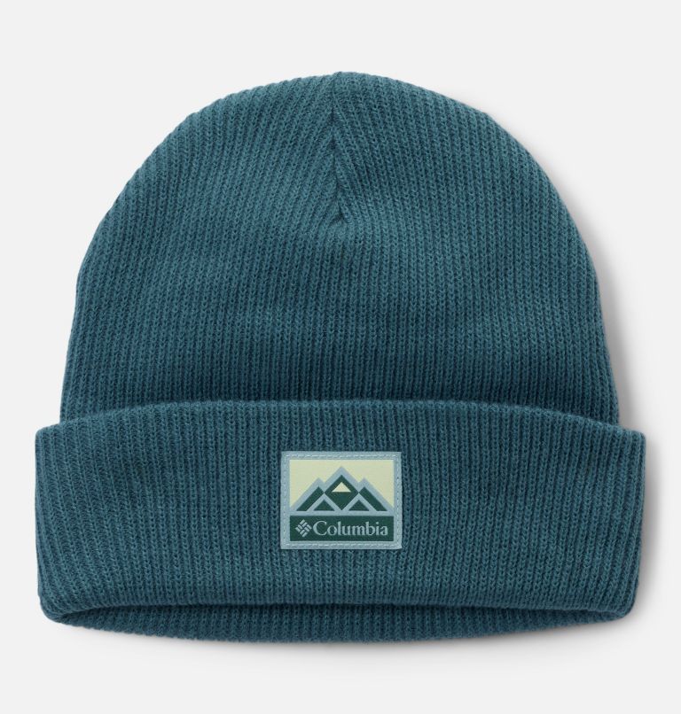 Whirlibird Cuffed Beanie, Color: Everblue, Mountains, image 1