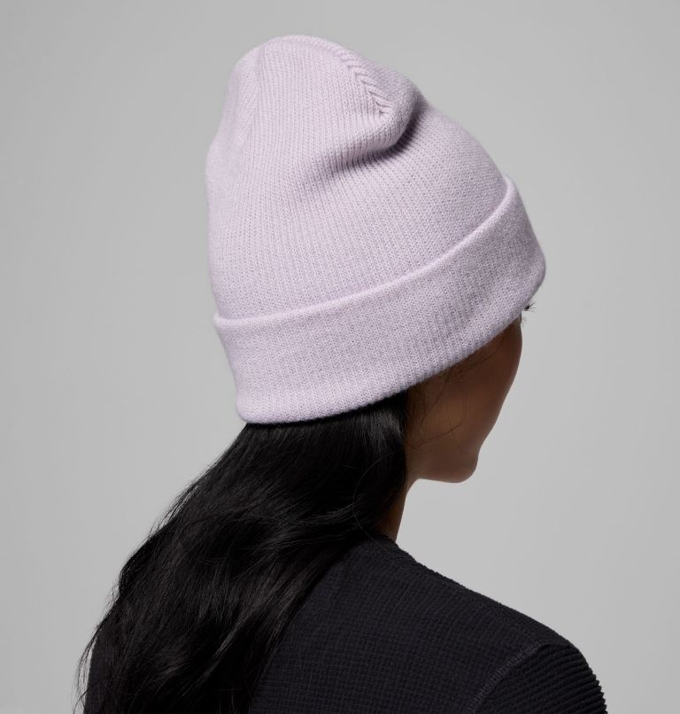 Whirlibird Cuffed Beanie, Color: Lavender Pearl, Mountains, image 5