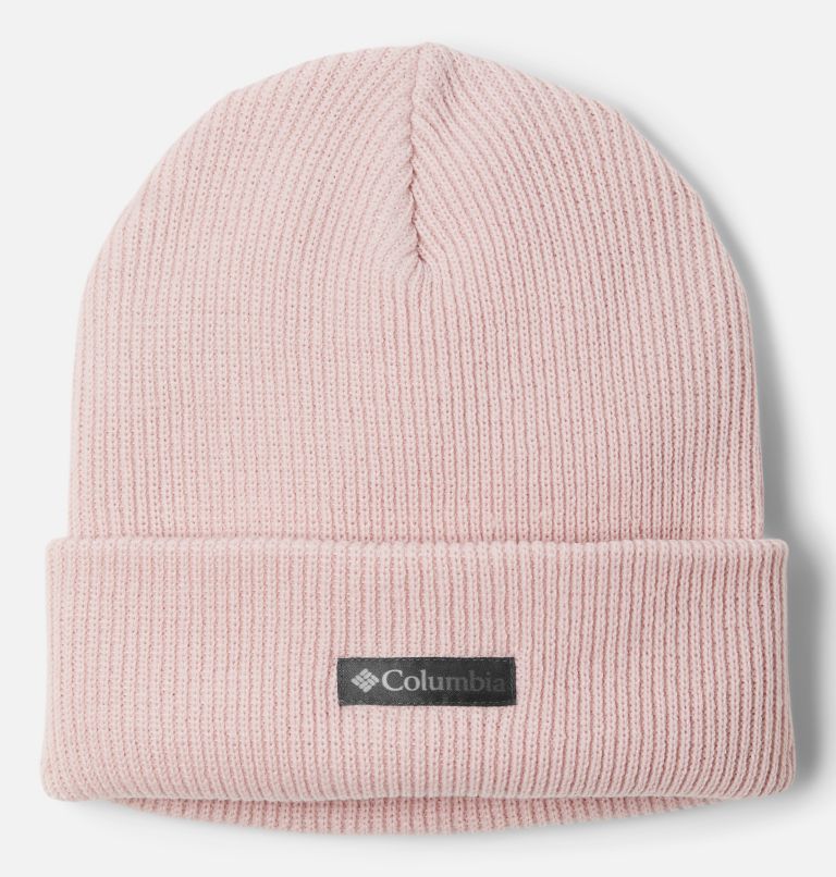 Thumbnail: Whirlibird Cuffed Beanie, Color: Dusty Pink, Gradient Logo, image 1