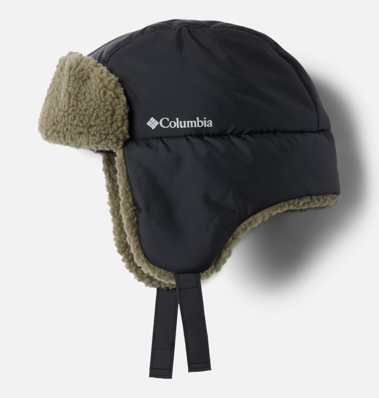 Thumbnail: Kids' Frosty Trail Trapper Hat, Color: Black, Stone Green, image 1
