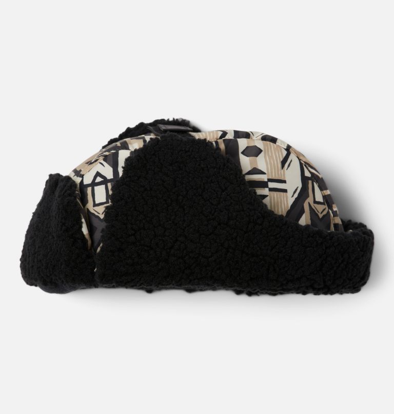 Kids' Frosty Trail Trapper Hat, Color: Ancient Fossil 80s Stripe Print, image 3