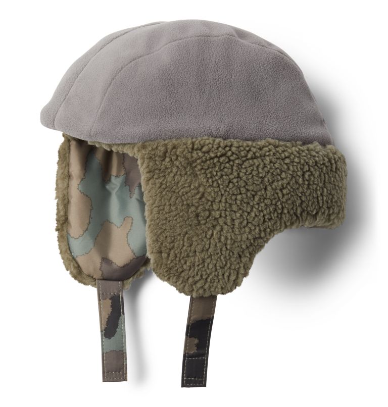 Kids' Frosty Trail Trapper Hat, Color: Cypress Trad Camo, Stone Green, image 4