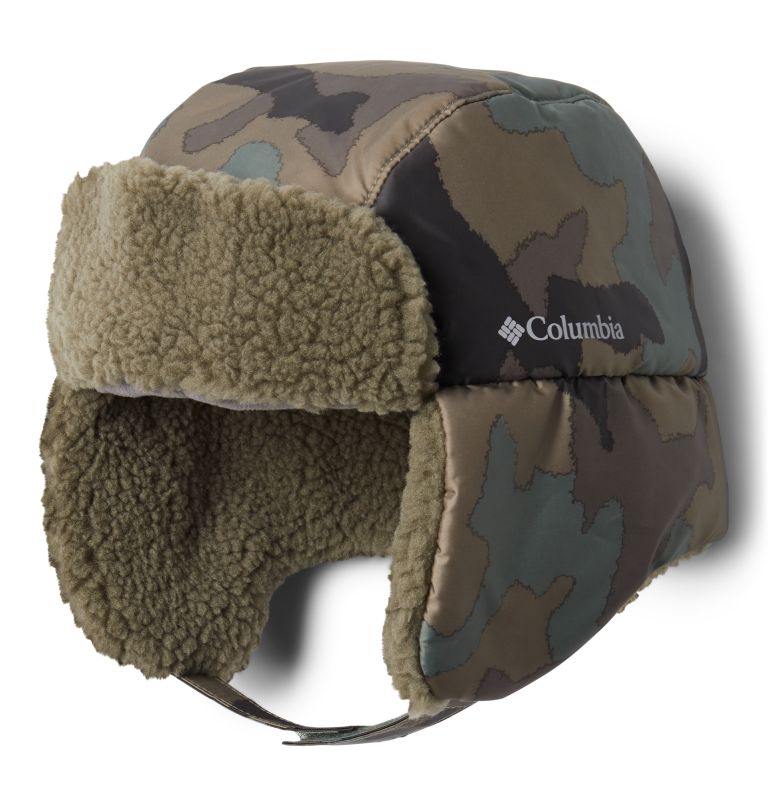 Kids' Frosty Trail Trapper Hat, Color: Cypress Trad Camo, Stone Green, image 1
