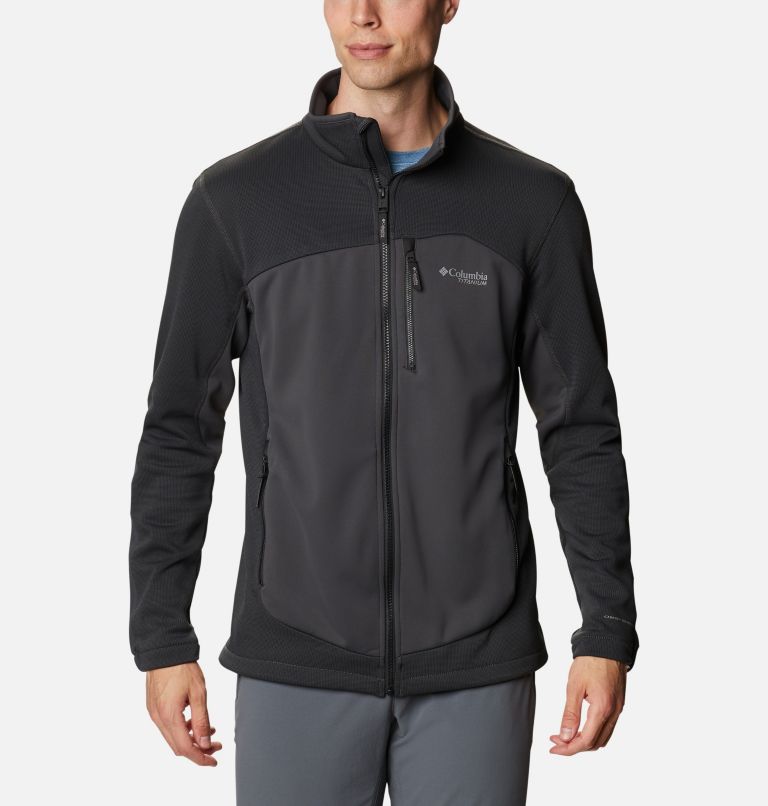 Men's Powder Chute Fleece Jacket, Color: Black, Shark, image 1