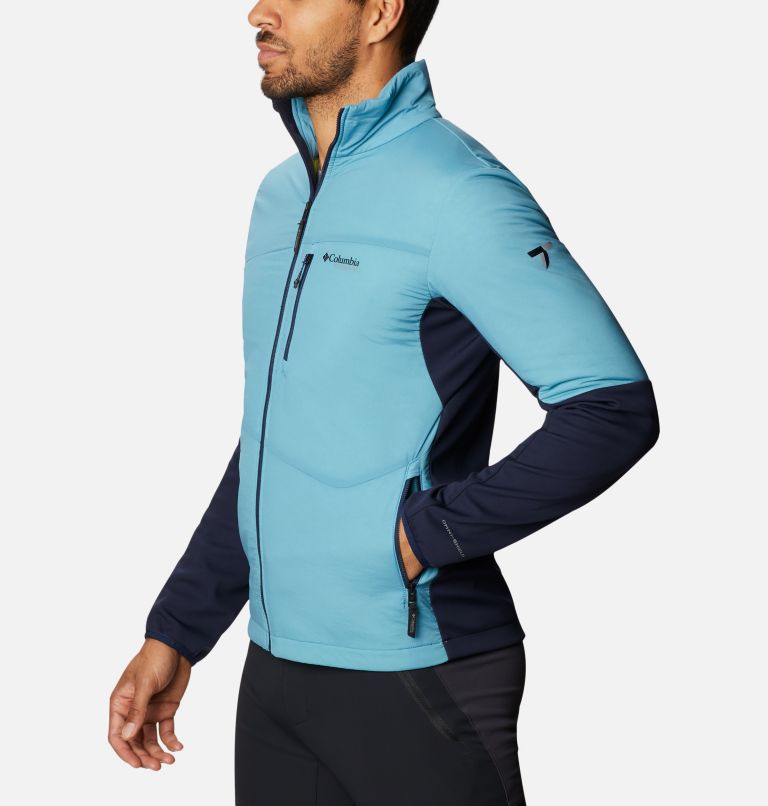 Men's Peak Pursuit Hybrid Midlayer Jacket, Color: Canyon Blue, Collegiate Navy, image 3