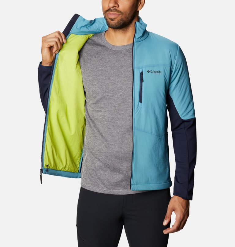 Men's Peak Pursuit Hybrid Midlayer Jacket, Color: Canyon Blue, Collegiate Navy, image 5