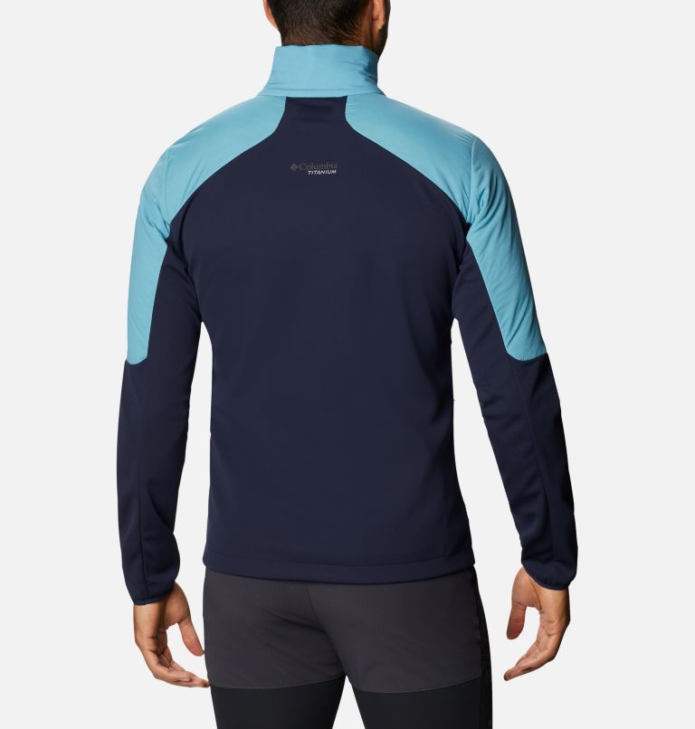 Men's Peak Pursuit Hybrid Midlayer Jacket, Color: Canyon Blue, Collegiate Navy, image 2