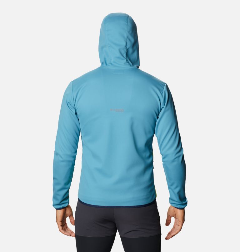 Men's Peak Pursuit Tech Hoodie, Color: Canyon Blue, Bright Chartreuse, Col Navy, image 2
